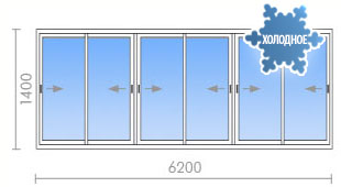 Холодное остекление балкона в И-700А Холодное остекление балкона в И-700А