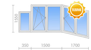 Теплое остекление лоджии в П-44 Теплое остекление лоджии в П-44, лодочка