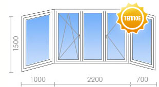 Теплое остекление лоджии в П-3. Схема 2 Теплое остекление лоджии в П-3. Схема 2