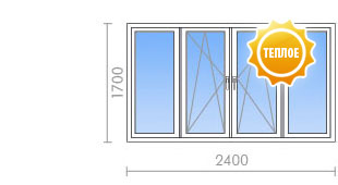 Теплое остекление лоджии в П-30. Схема 2 Теплое остекление лоджии в П-30. Схема 2